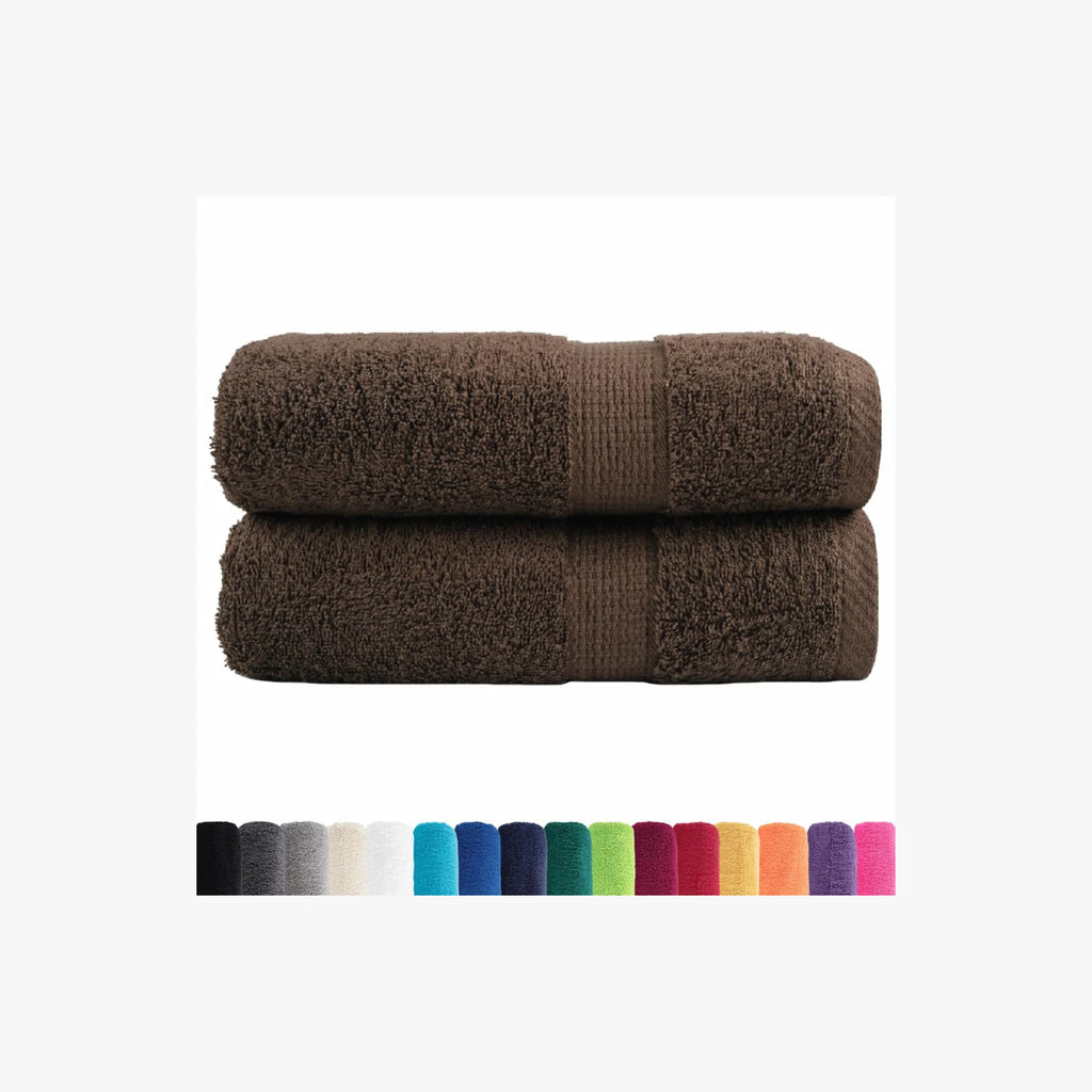 Towel Cotton Brown 50 x 30 cm Bathroom Bath Linen Home Towels 2 pcs Variant 2
