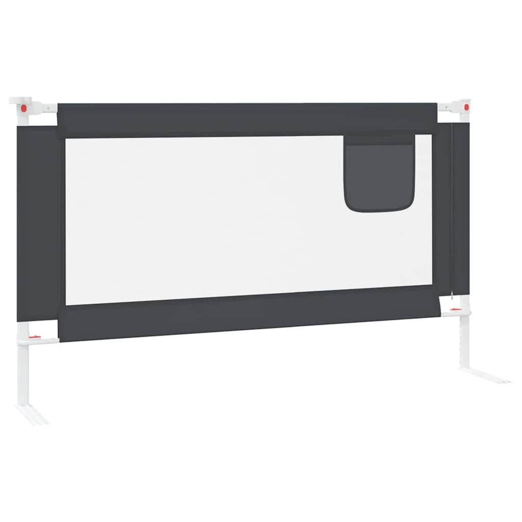 Toddler Safety Bed Rail Dark Fabric (100% Polyester) Dark Grey 140 x 25 x 95