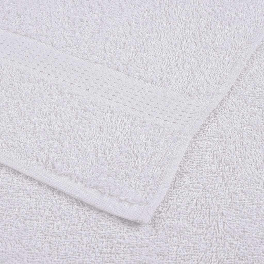 Towel Cotton White 100 x 50 cm Bathroom Bath Linen Home Towels 10 pcs Hand