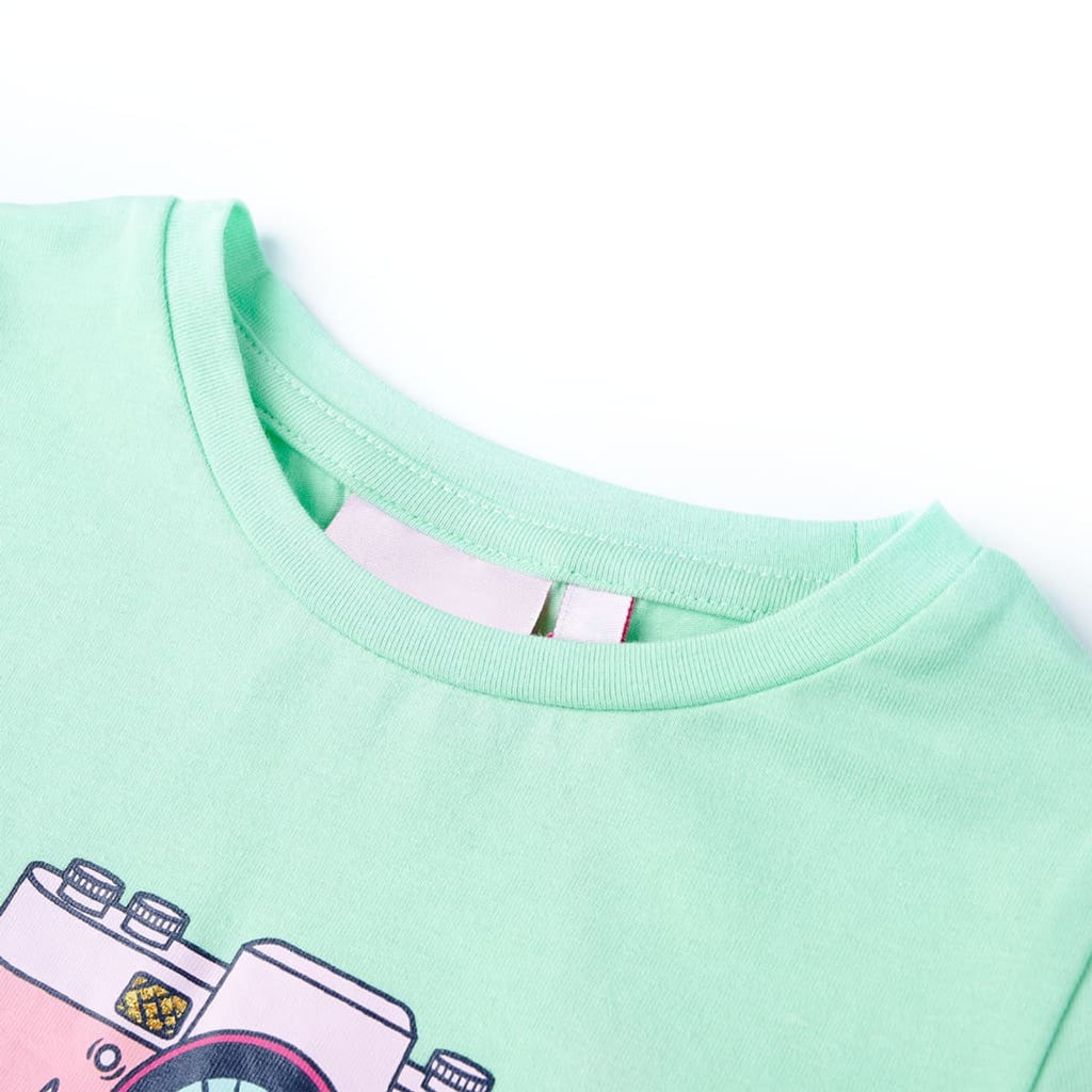 Kids T-Shirt Cotton Bright Green 116 Children's Top Kids Clothing Kids Wear