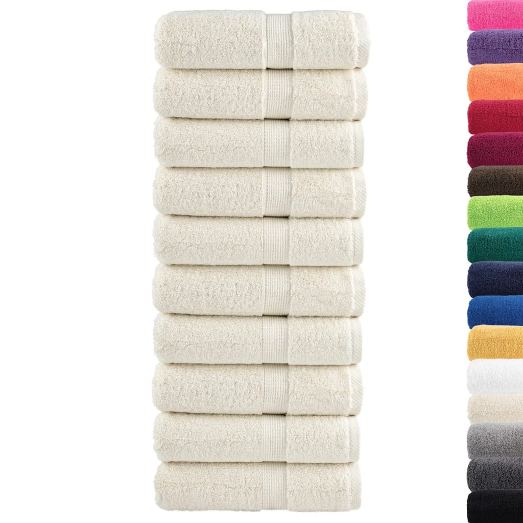 Towel Cotton Cream 30 x 30 cm Bathroom Bath Linen Home Towels 10 pcs Variant 2