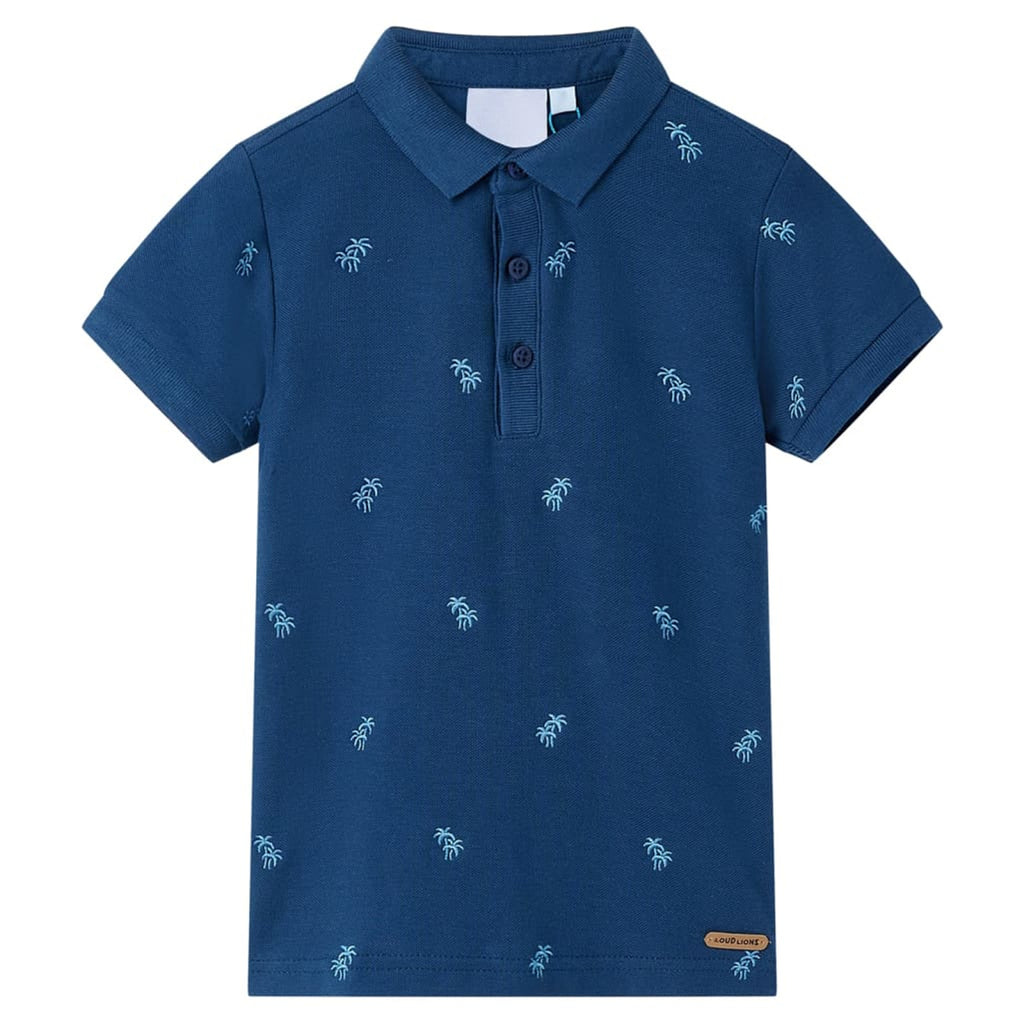 Kids'Polo Shirt Dark Cotton Dark Blue 116 Kids Clothing Children's Wear 116