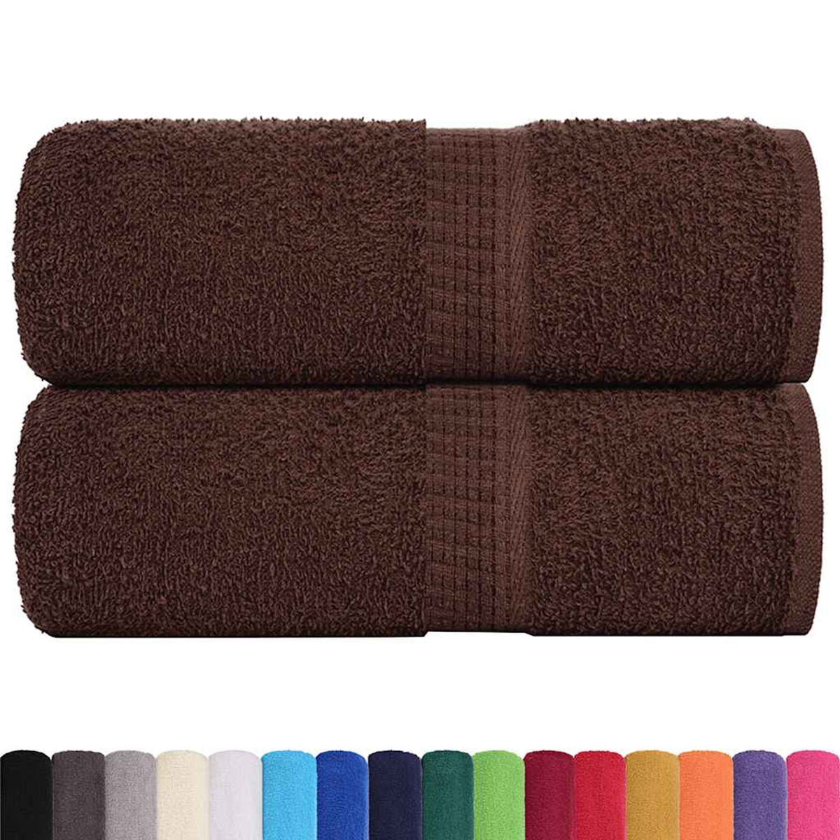 Towel Cotton Brown 50 x 30 cm Bathroom Bath Linen Home Towels 2 pcs Guest