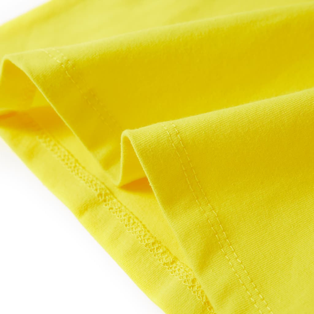 Kids T-Shirt Cotton Bright Yellow 140 Children's Top Kids Clothing Kids Wear