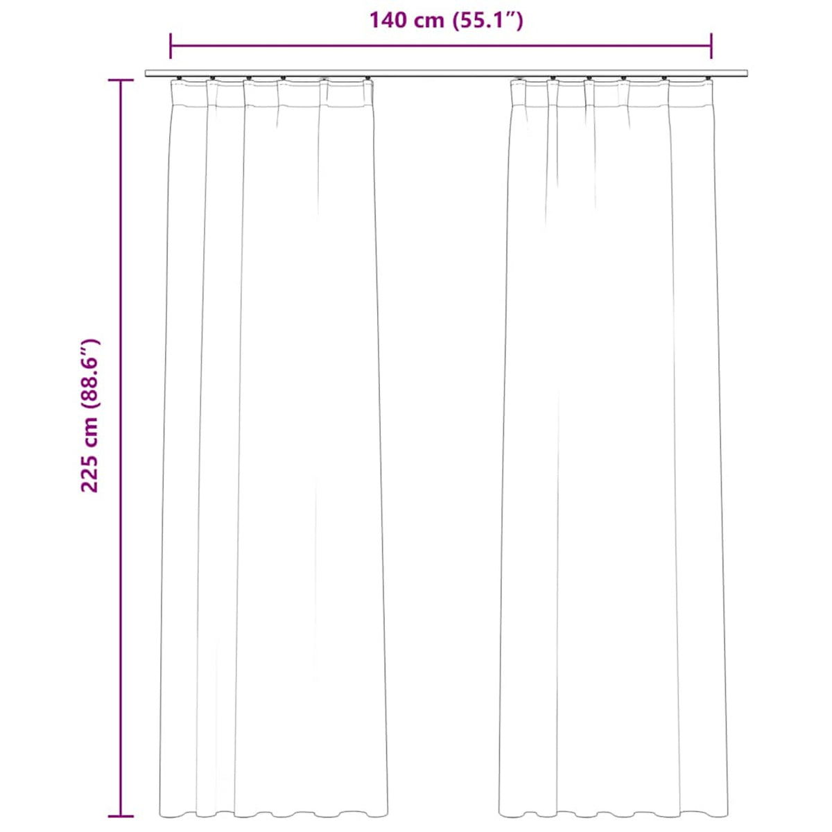 Blackout Curtain Velvet Beige 140 x 225 cm Window Dressing Home Variant 2
