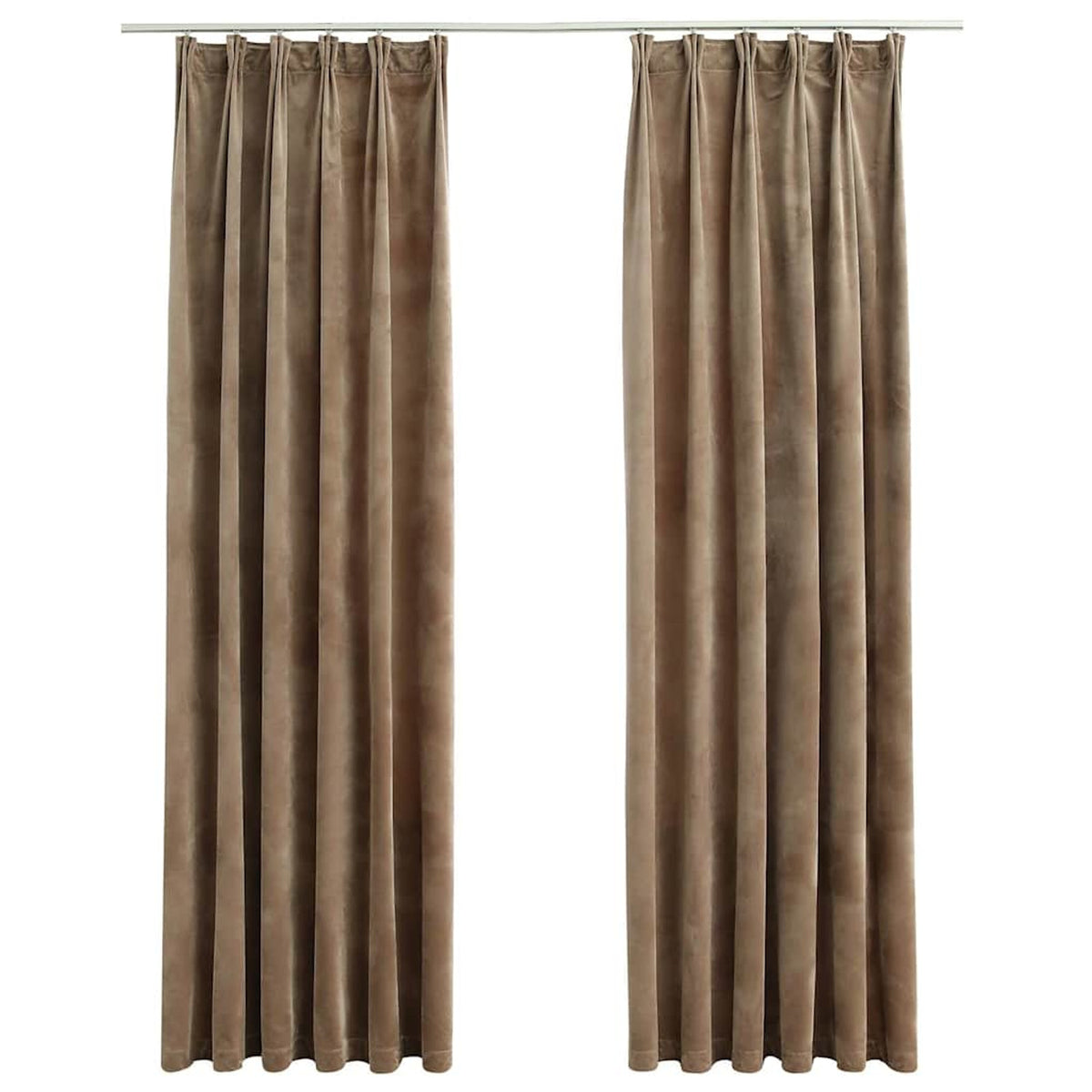 Blackout Curtain Velvet Beige 140 x 225 cm Window Dressing Home Variant 2