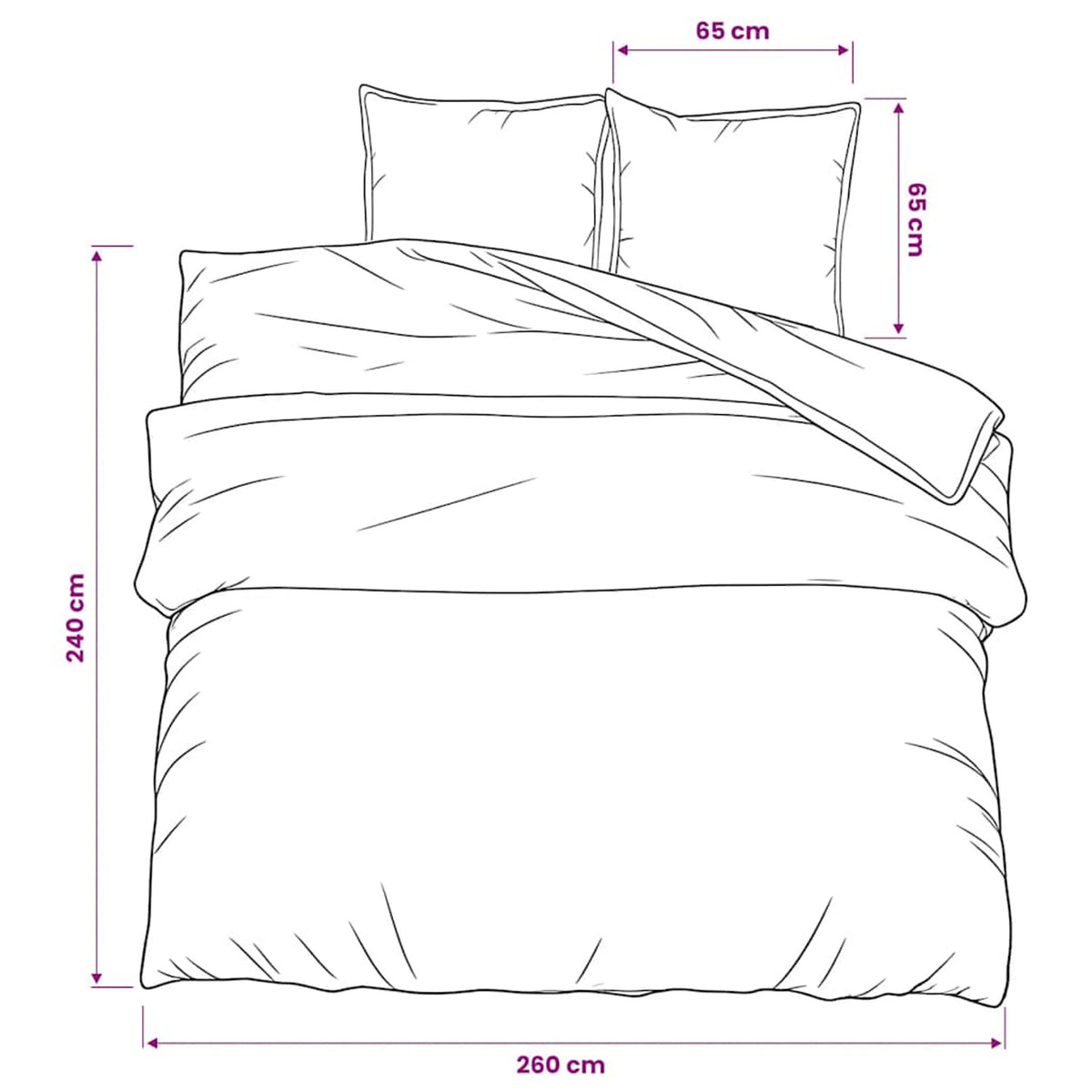 Duvet Cover Cotton Black 240 x 260 cm Bedding Bed Linen Bedroom Variant 2