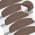 Stair Mats Coffee Needle-Punched Fabric -100% Coffee Brown 65 x 24 x 4 cm 15