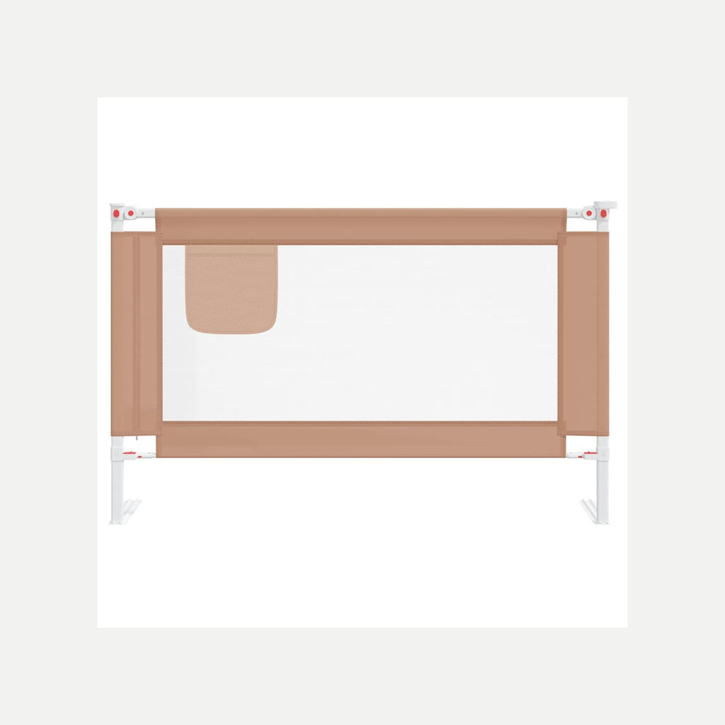 Toddler Safety Bed Rail Fabric (100% Polyester) Taupe 120 x 25 x 95 cm