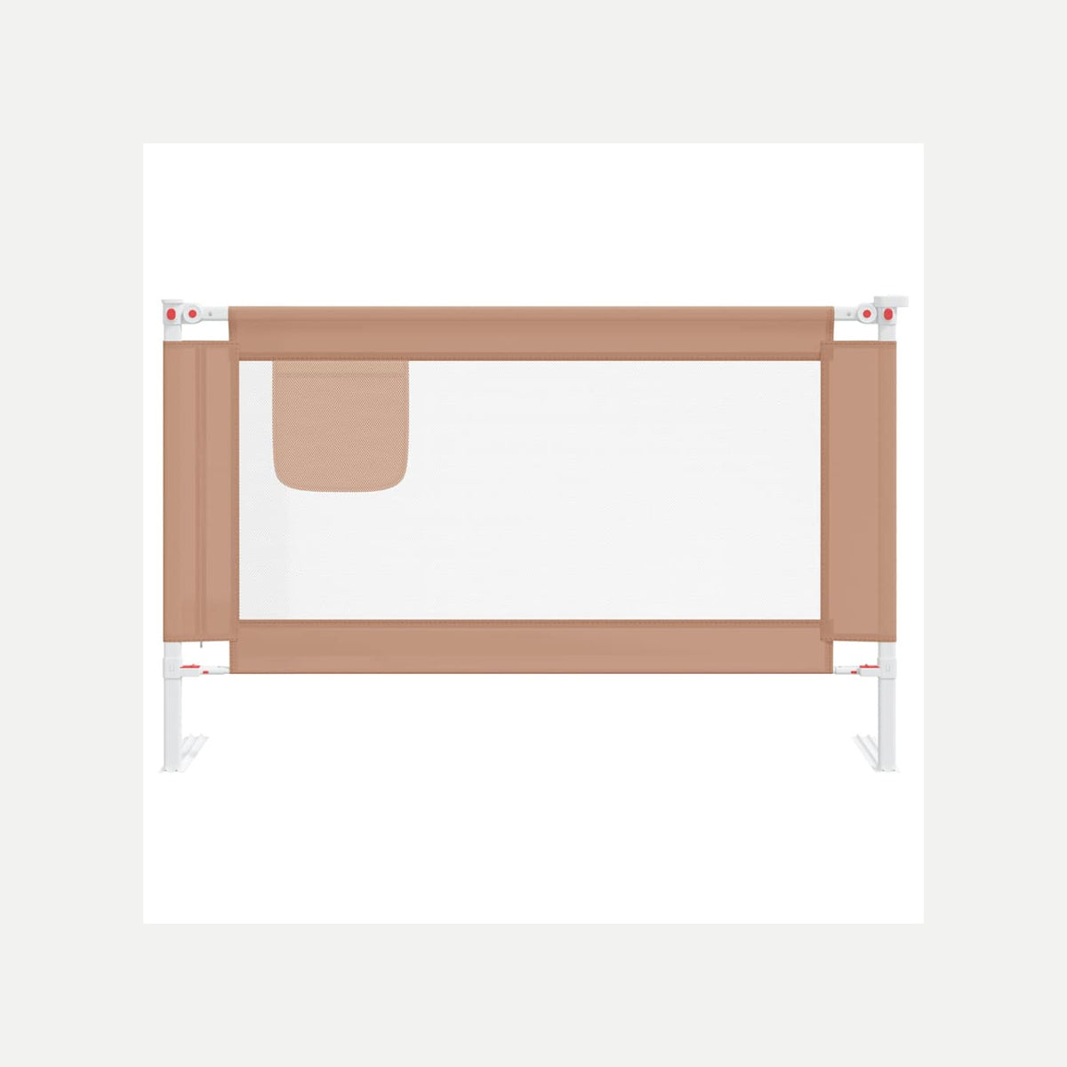 Toddler Safety Bed Rail Fabric (100% Polyester) Taupe 120 x 25 x 95 cm