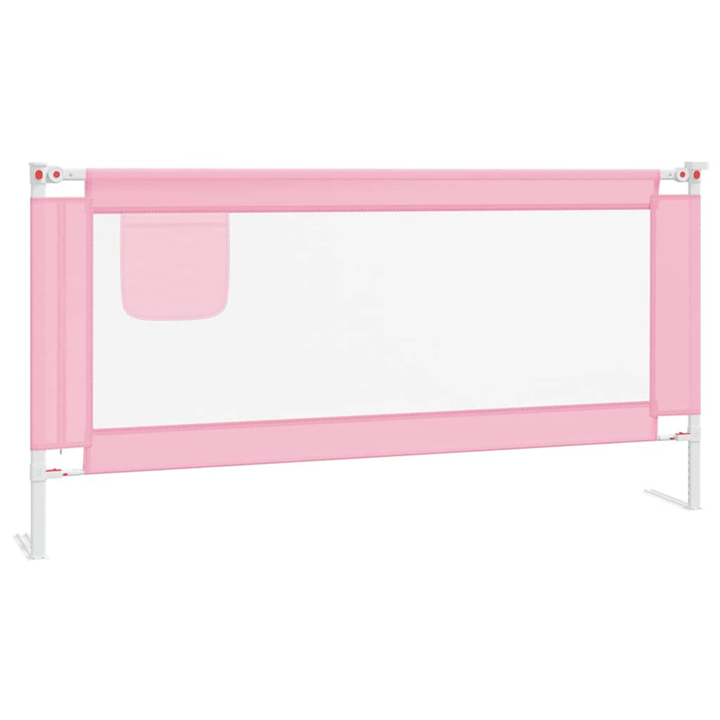 Toddler Safety Bed Rail Fabric (100% Polyester) Pink 180 x 25 x 95 cm Bedguard