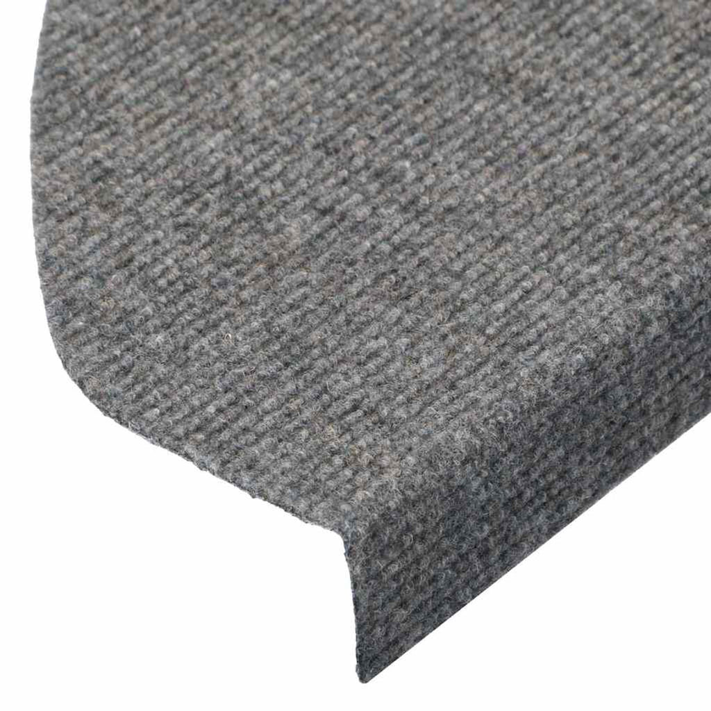 Stair Mats Self-Adhesive Needle Felt Fabric (95%Pes Grey 65 x 22.5 x 3.5 cm