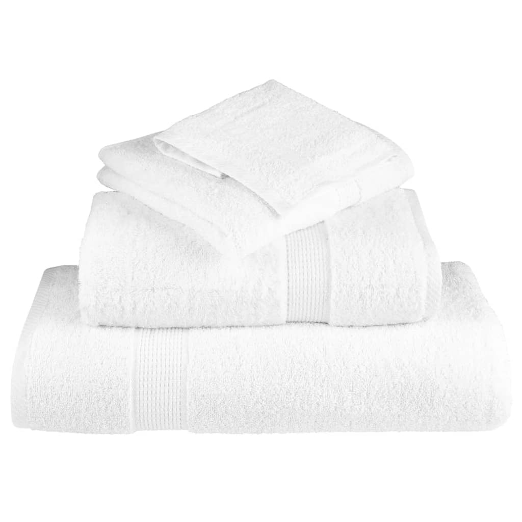 Towel Cotton White 100 x 50 cm Bathroom Bath Linen Home Towels 2 pcs Variant 2