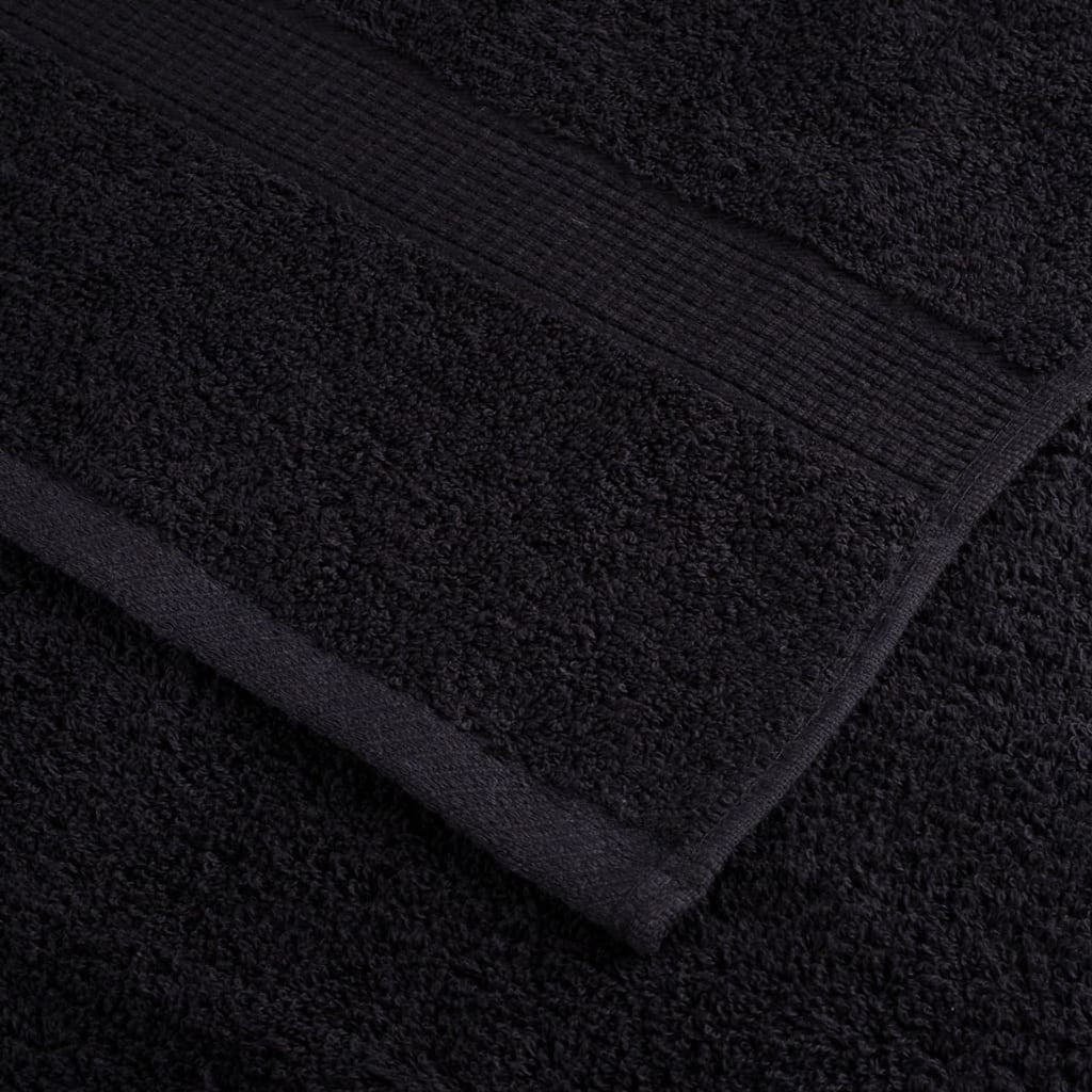 Towel Cotton Black 200 x 80 cm Bathroom Bath Linen Home Towels 10 Variant 2