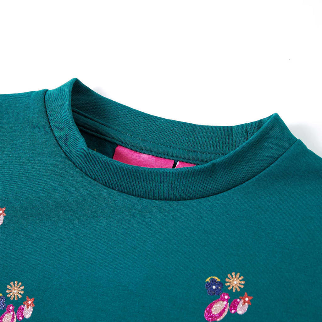 Sweatshirt Cotton Dark Green 128 Kids Clothing Children's Top Kids Variant 3