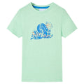 Kids T-Shirt Combed Cotton Light Green 140 Children's Top Kids Clothing 140