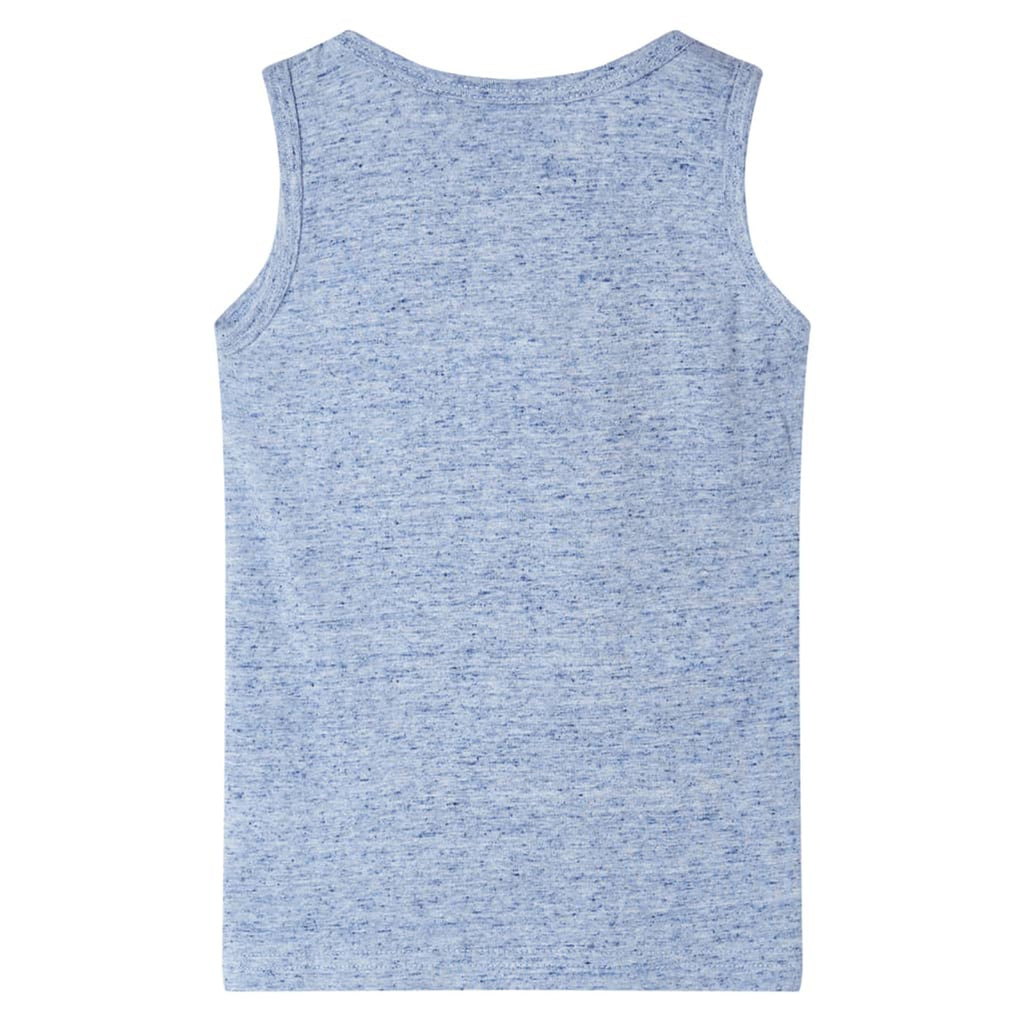 Kids'Tank Top Melange Cotton Blue Melange 116 Kids Clothing Variant 2