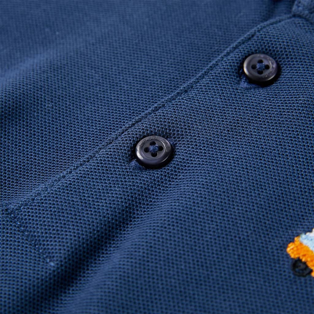Kids'Polo Shirt Dark Cotton Dark Blue 116 Kids Clothing Children's Variant 2