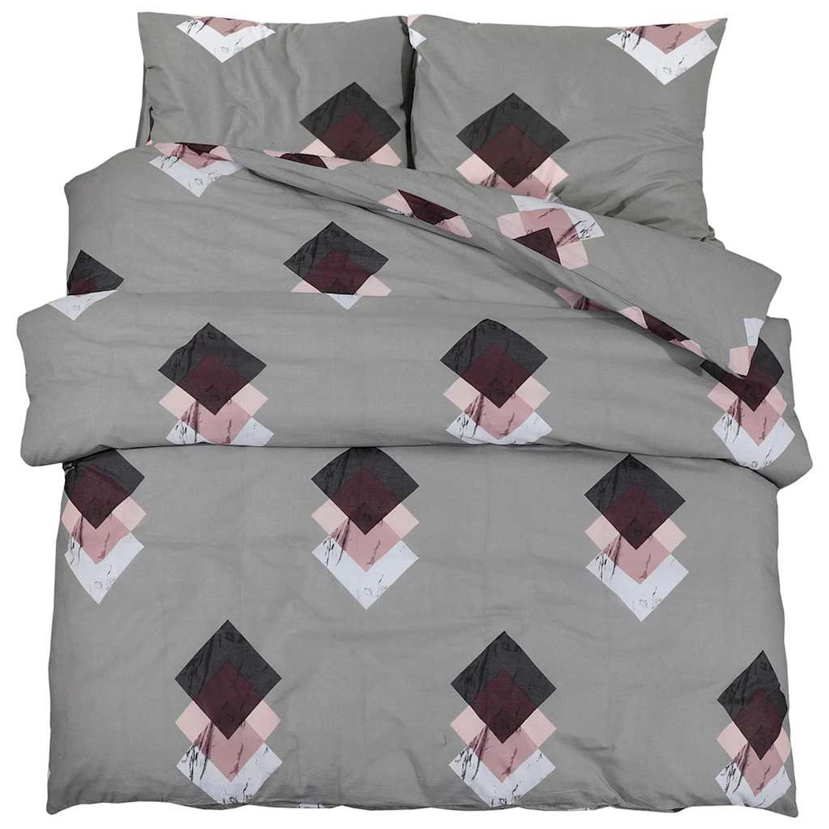 Duvet Cover Cotton Grey 200 x 200 cm Bedding Bed Linen Bedroom Variant 19