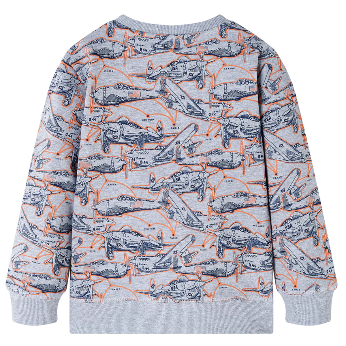 Sweatshirt Cotton Grey Melange 116 Kids Clothing Children's Top Kids Variant 2