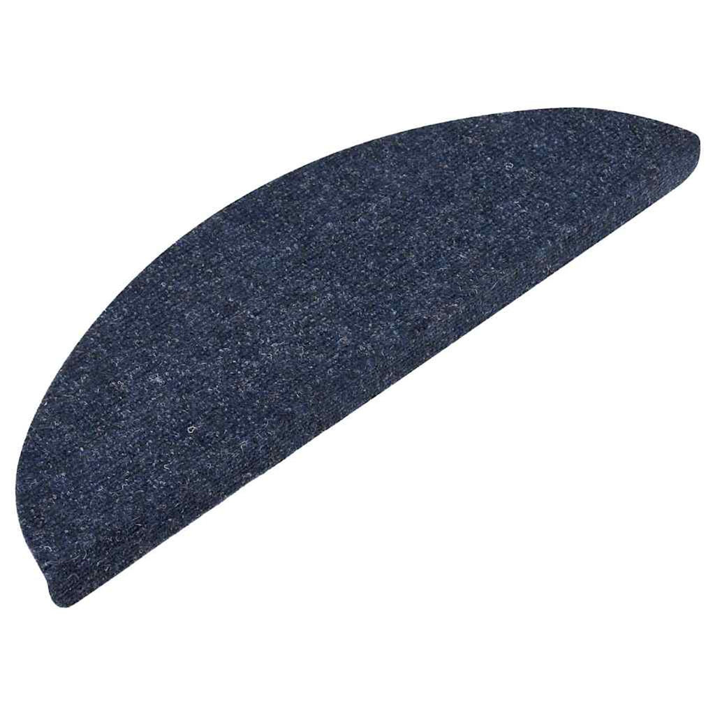 Stair Mats Self-Adhesive Needle Felt Fabric (95%Pes Blue 56 x 17 x 3 cm 15 pcs