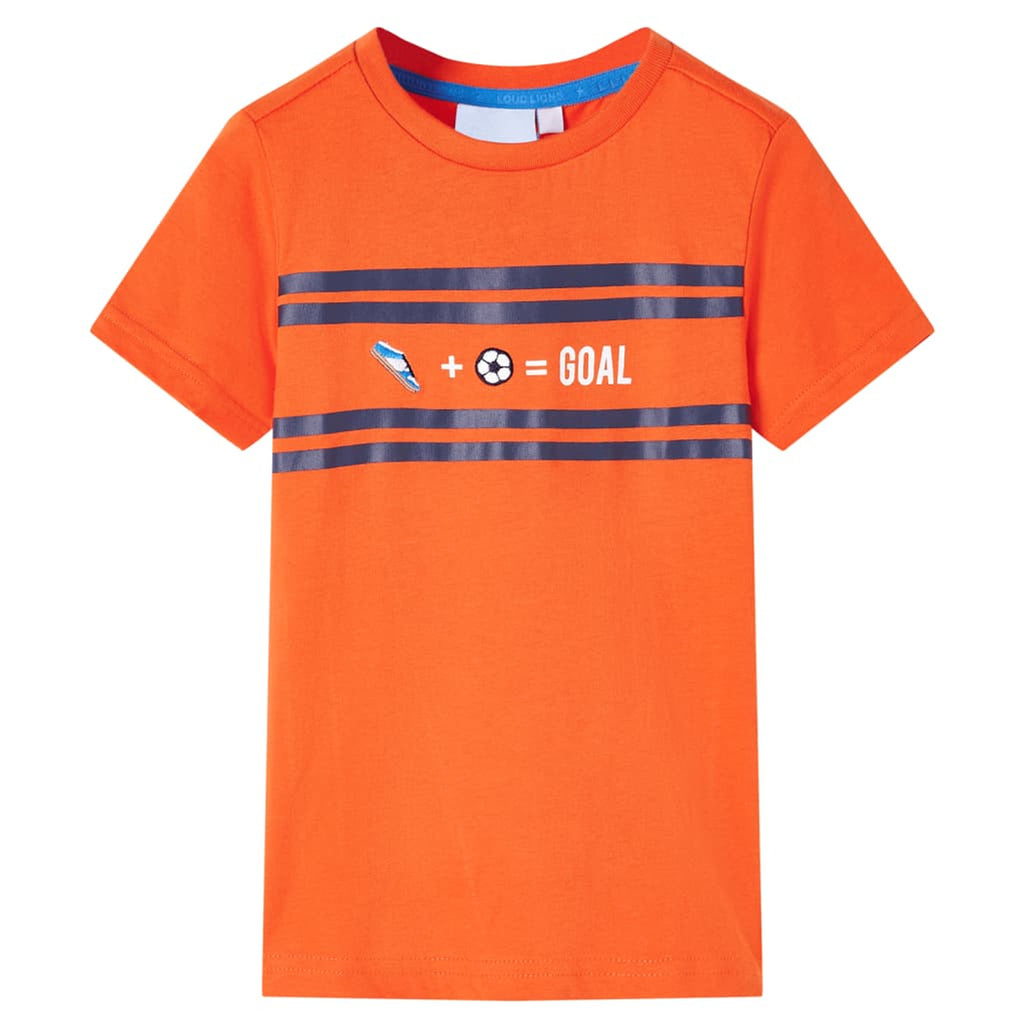 Kids T-Shirt Cotton Dark Orange 116 Children's Top Kids Clothing Kids Wear 116