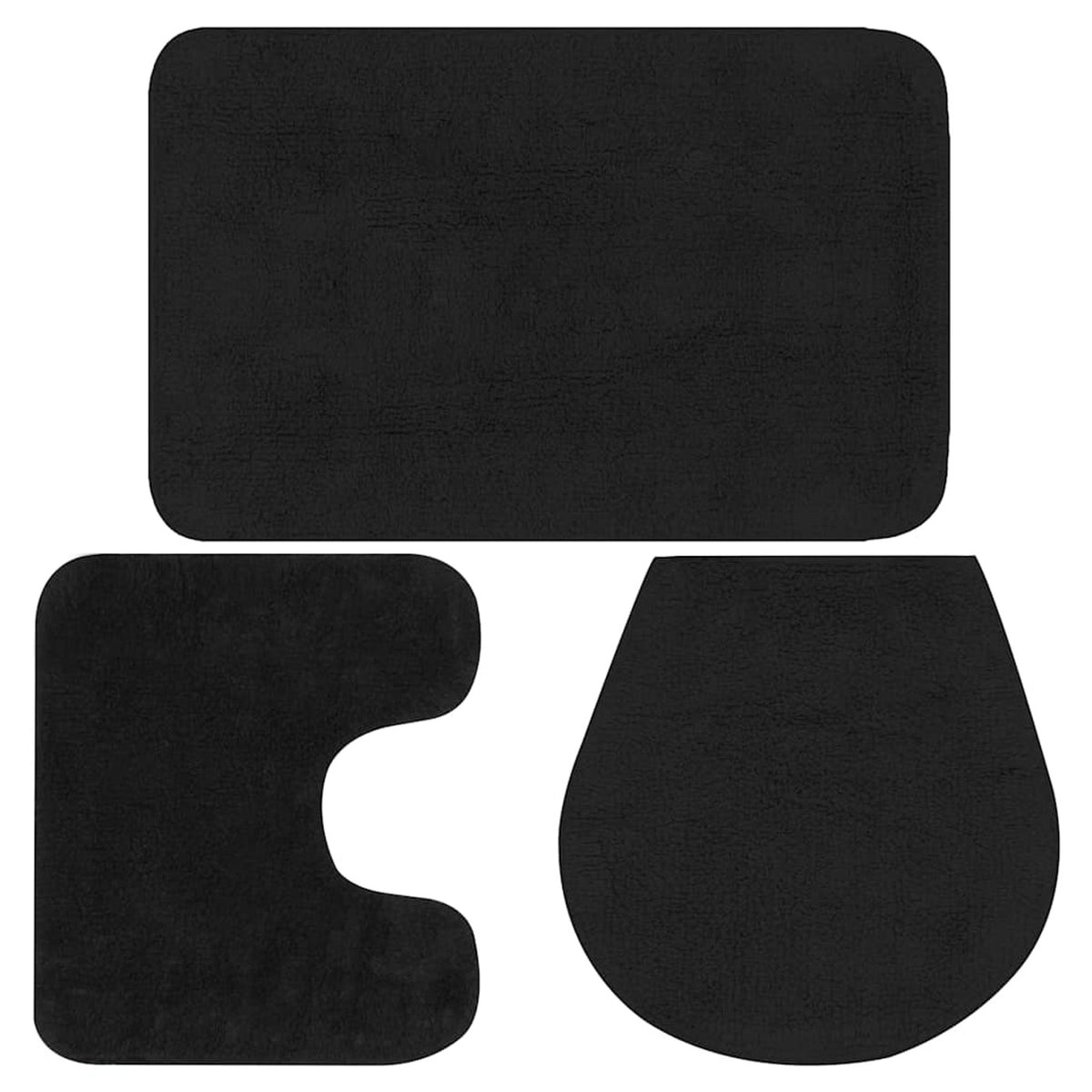 Bathroom Mat Cotton Anthracite 78 x 50 cm Floor Mat Home Non Slip Bath Mat