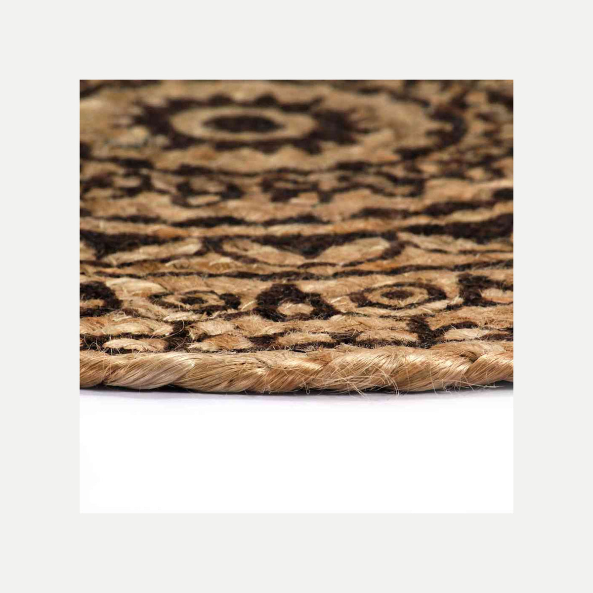 Placemats Dark Round Jute Dark Brown Floor Mat Home Non Slip Placemat 6 pcs