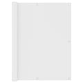 Balcony Screen Oxford Fabric White Waterproof UV Resistant 120 x 500 cm