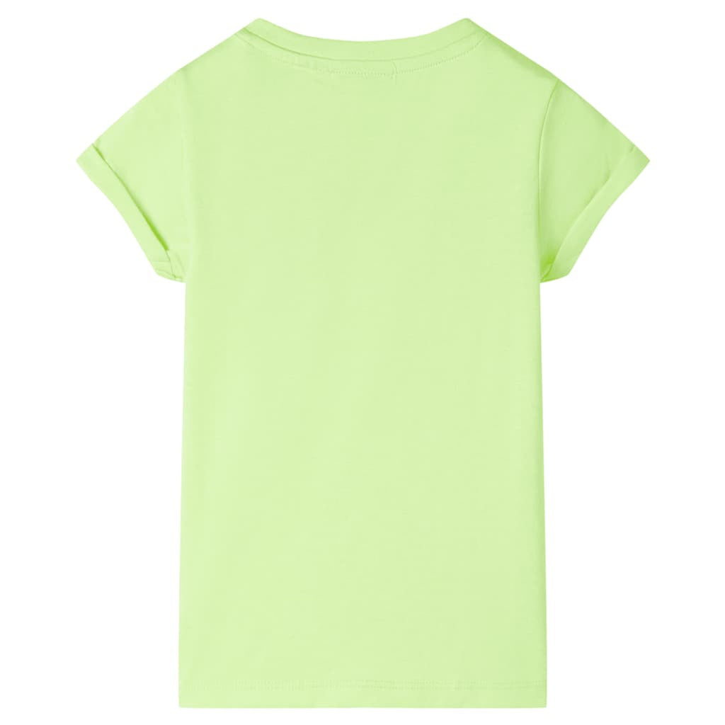 Kids T-Shirt Cotton Neon Yellow 116 Children's Top Kids Clothing Variant 2