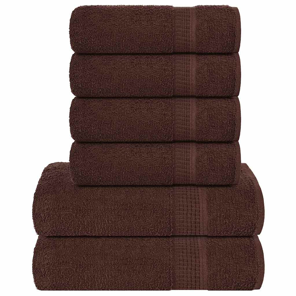 Towel Cotton Brown 50 x 100 cm Bathroom Bath Linen Home Bath Towels & Flannels