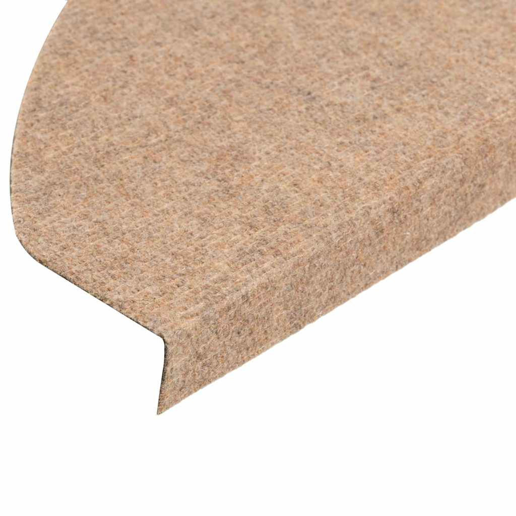 Stair Mats Self-Adhesive Needle Felt Fabric (95%Pes Beige 65 x 22.5 x 3.5 cm