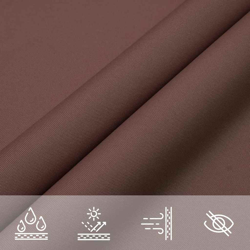 Sunshade Sail Oxford Fabric Brown Water Resistant UV Resistant 600 x 600 cm