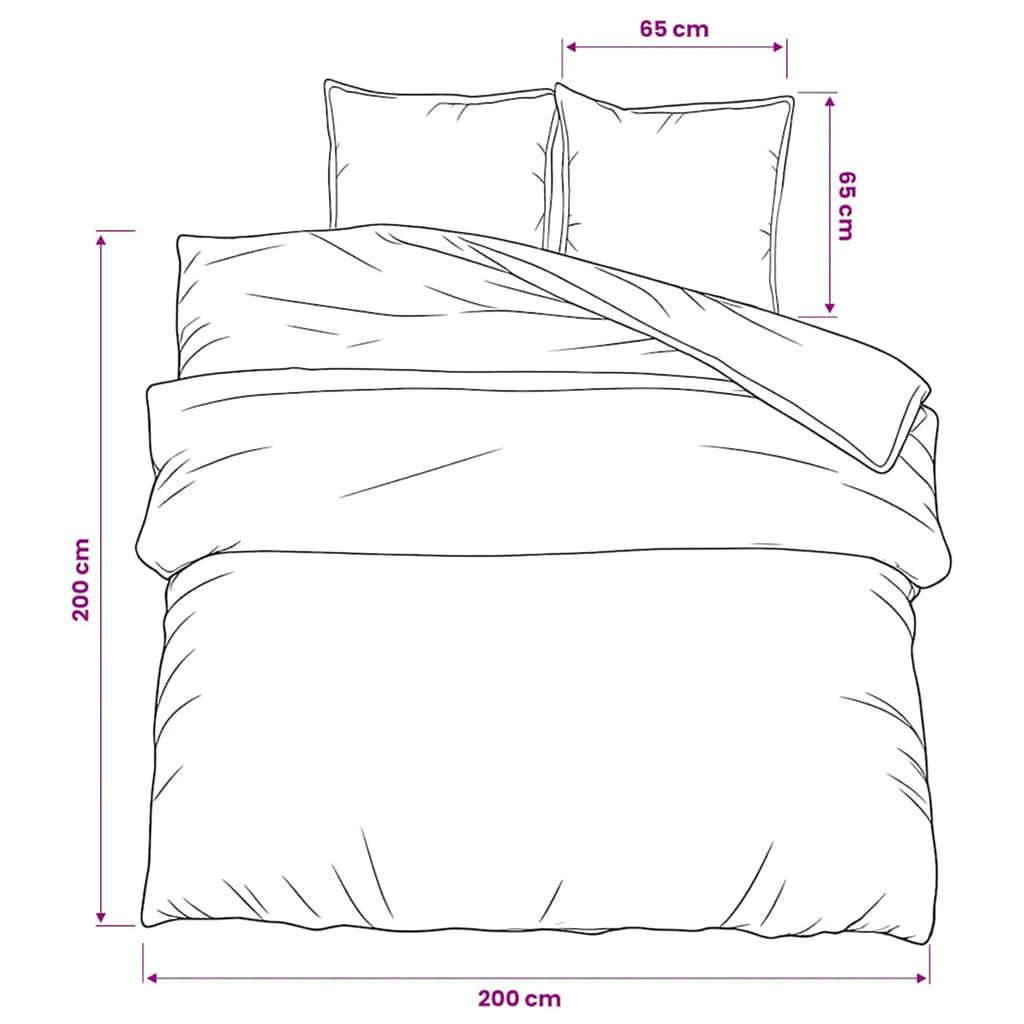 Duvet Cover Cotton Dark Grey 200 x 200 cm Bedding Bed Linen Bedroom Variant 6
