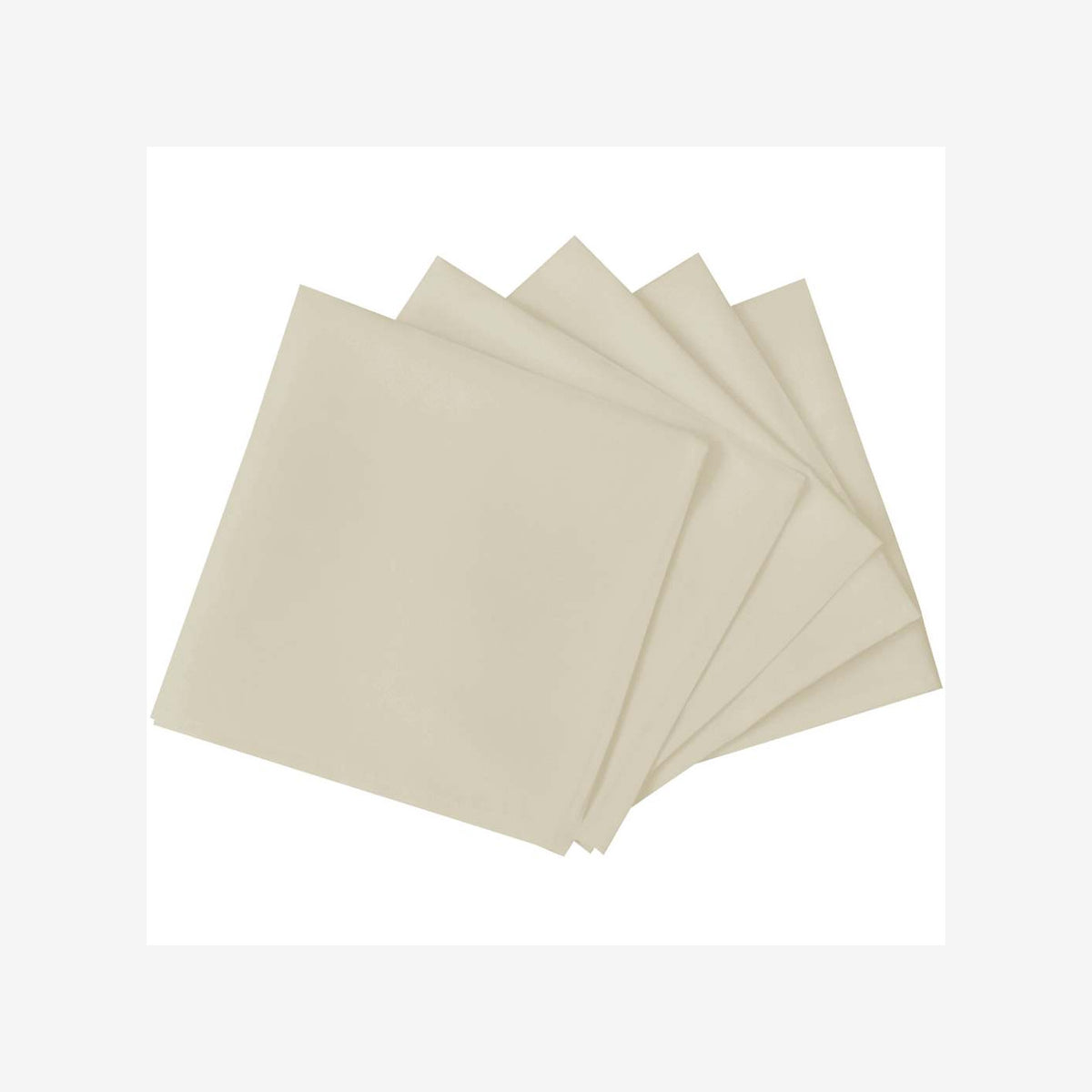 Dinner Napkins Cream 50 x 50 cm Cloth Napkins Cloth Napkin 25 pcs 50x50cm