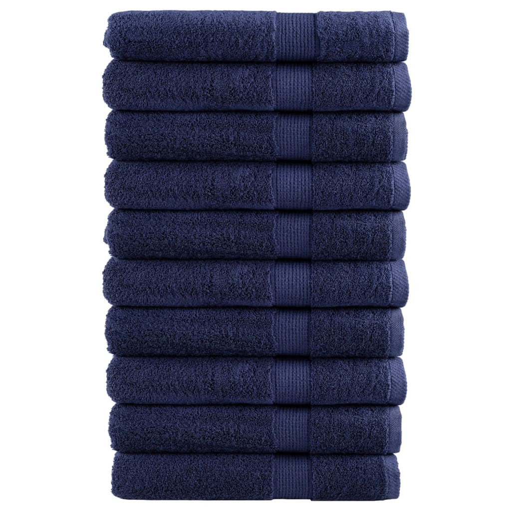 Towel Cotton Navy Blue 200 x 100 cm Bathroom Bath Linen Home Towels Variant 2