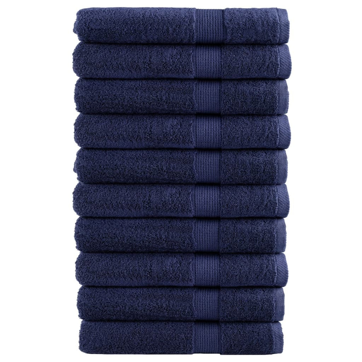 Towel Cotton Navy Blue 200 x 100 cm Bathroom Bath Linen Home Towels Variant 2