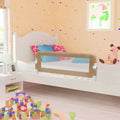 Toddler Safety Bed Rail Polyester Taupe 102 x 40.5 x 42 cm Child Bed Guard