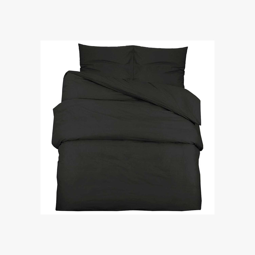Duvet Cover Cotton Black 200 x 200 cm Bedding Bed Linen Bedroom Quilt 200x200cm