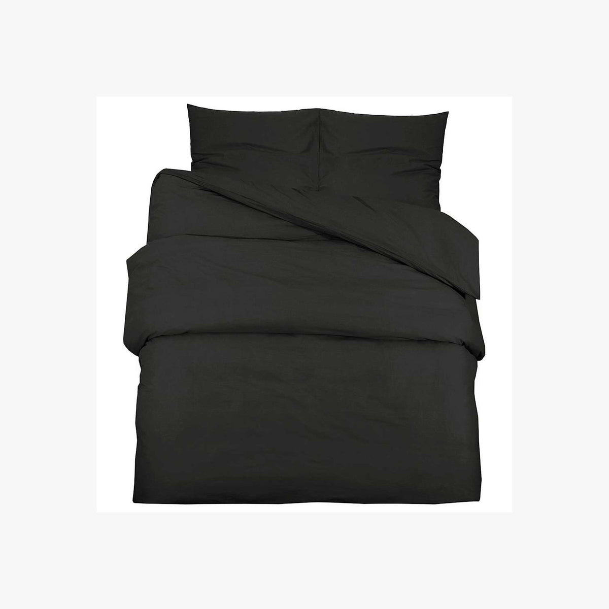 Duvet Cover Cotton Black 200 x 200 cm Bedding Bed Linen Bedroom Quilt 200x200cm
