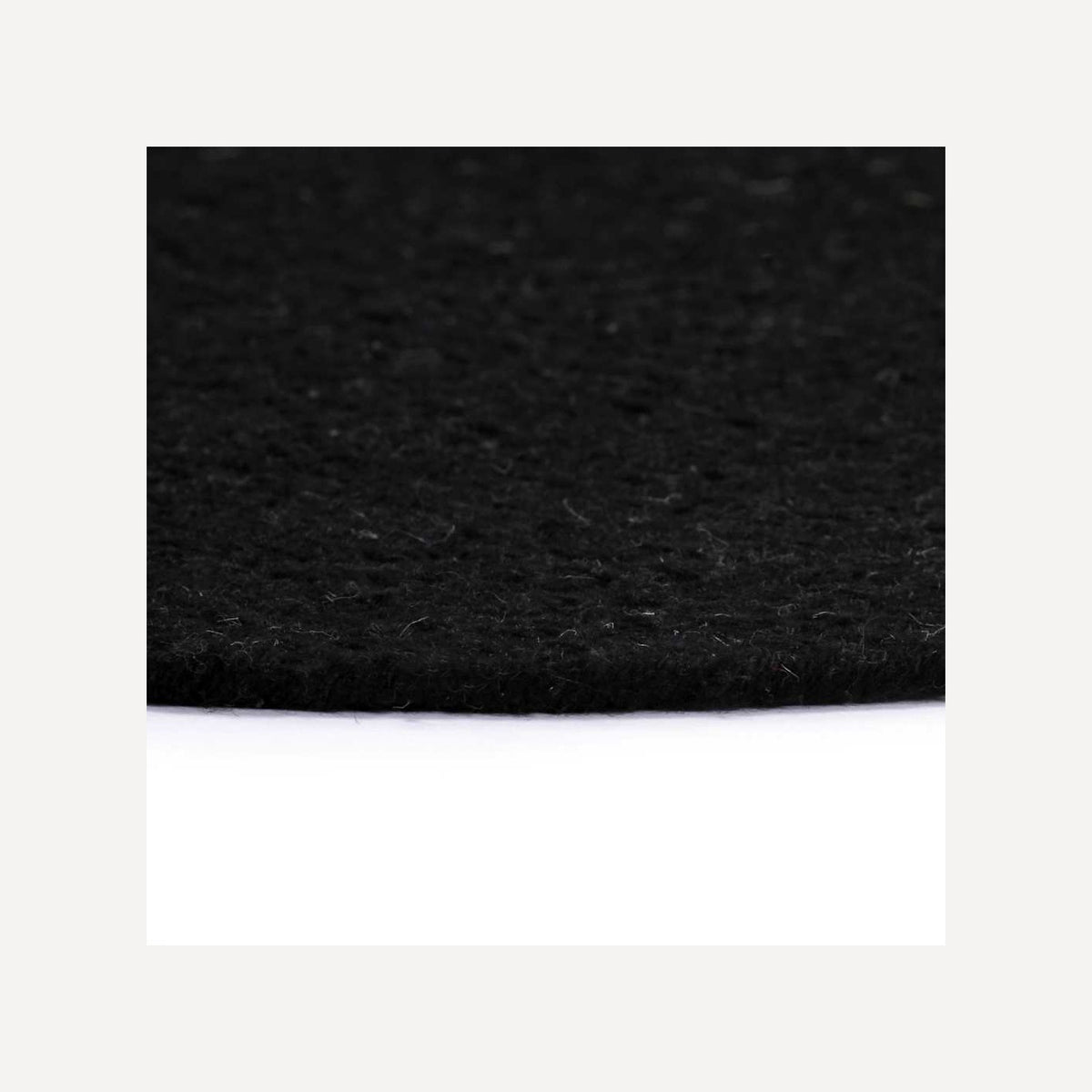 Placemats Plain Round Cotton Black Floor Mat Home Non Slip Placemat 6 pcs