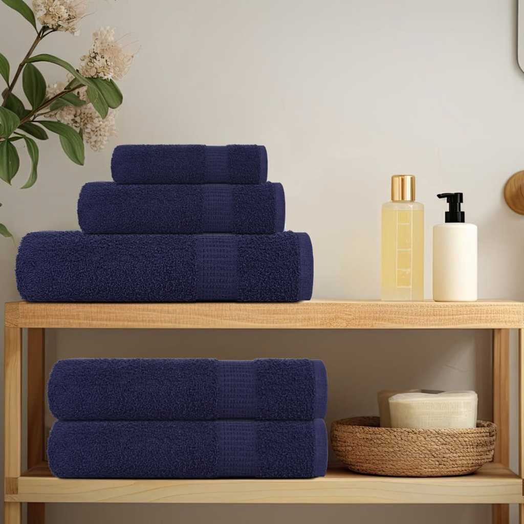 Towel Cotton Navy Blue 50 x 100 cm Bathroom Bath Linen Home Bath Towels 6