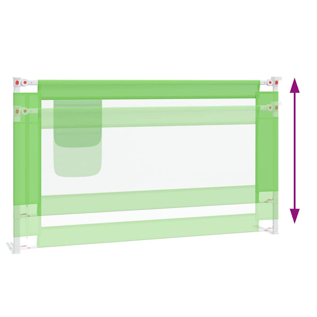 Toddler Safety Bed Rail Fabric (100% Polyester) Green 140 x 25 x 95 cm