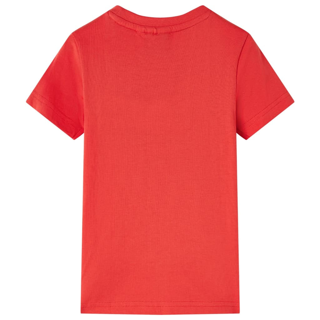 Kids T-Shirt Cotton Red 128 Children's Top Kids Clothing Kids Wear Kids' Tops