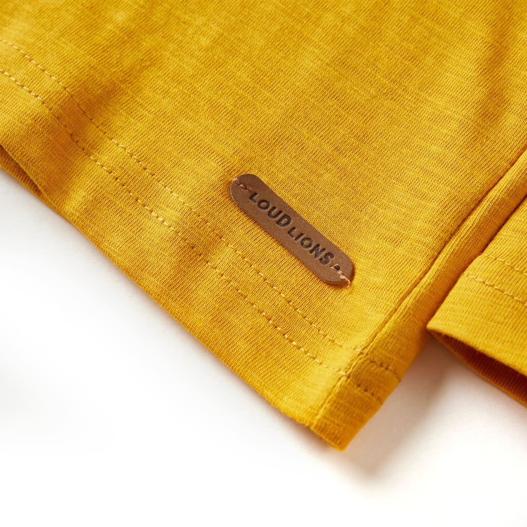 Kids T-Shirt Cotton Ochre 104 Children's Top Kids Clothing Kids Wear Variant 4