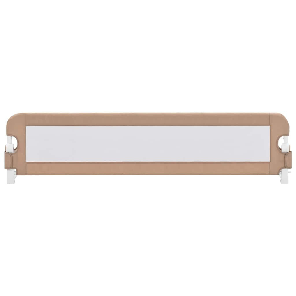 Toddler Safety Bed Rail Polyester Taupe 180 x 40.5 x 42 cm Child Bed Guard