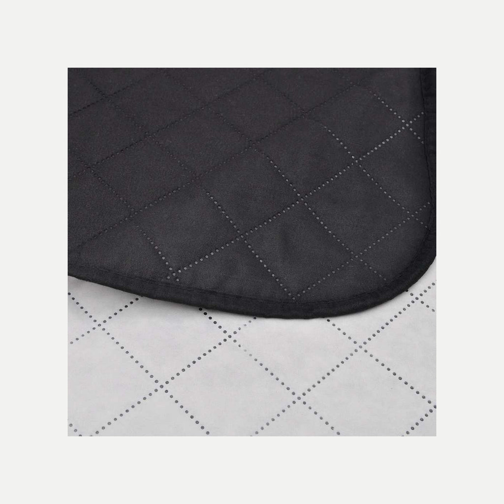 Double-Sided Quilted Bedspread Black/White Microfiber With Pp Cotton Fi Black
