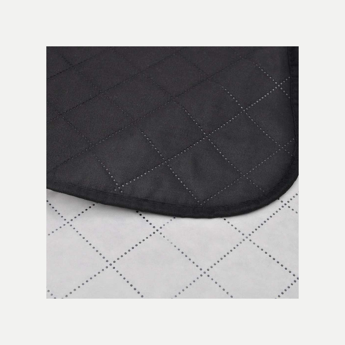 Double-Sided Quilted Bedspread Black/White Microfiber With Pp Cotton Fi Black