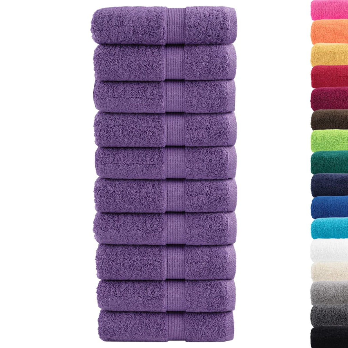 Towel Cotton Purple 50 x 30 cm Bathroom Bath Linen Home Towels 10 Variant 2