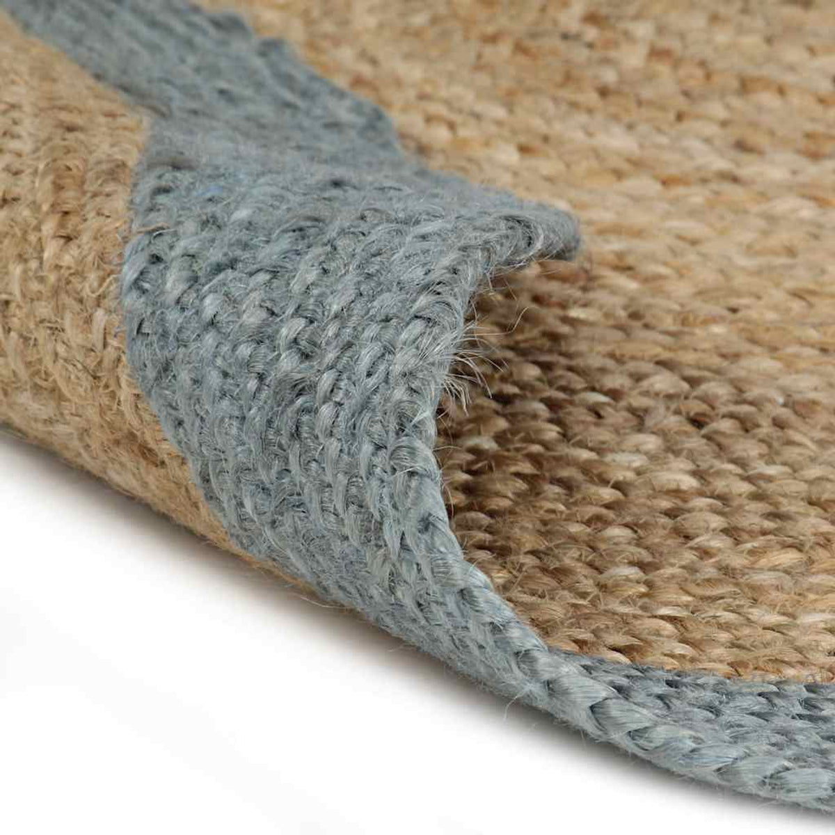 Rug Braided Jute Natural 90 x 60 cm Floor Mat Home Decor Floor Covering